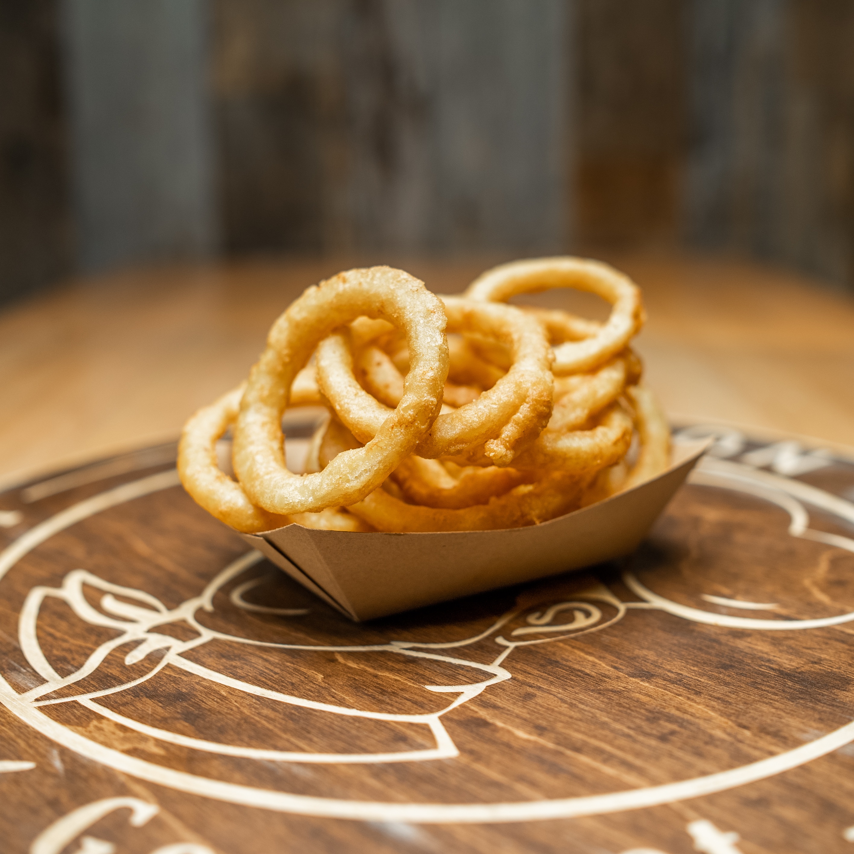 Onion Rings - Golden-battered onion rings, fried to a crisp....